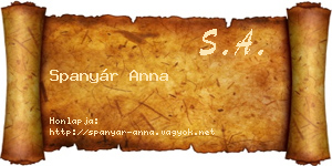 Spanyár Anna névjegykártya